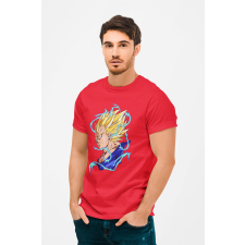 D&B Férfi/Unisex Póló AN00005 DragonBall Piros-Méret 3XL férfi póló