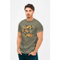  D&B Férfi/Unisex Póló GM00001 SuperMario Katonai zöld-Méret 4XL