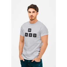  D&B Férfi/Unisex Póló GM00002 Gamer Szürke-Méret L