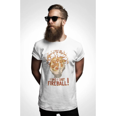  D&B Férfi/Unisex Póló GM00006 Fireball Fehér-Méret XL