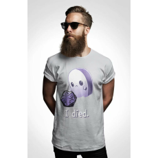  D&B Férfi/Unisex Póló GM00008 I Died Szürke-Méret 4XL