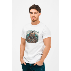  D&B Férfi/Unisex Póló ME00002 BoberKurwa Fehér-Méret 4XL