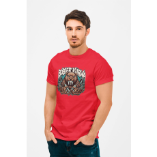  D&B Férfi/Unisex Póló ME00002 BoberKurwa Piros-Méret M