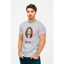 D&B Férfi/Unisex Póló MO00004 MoneyHeist Szürke-Méret 5XL férfi póló