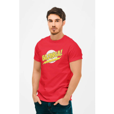 D&B Férfi/Unisex Póló MO00006 TheBigBangTheory Piros-Méret 5XL férfi póló