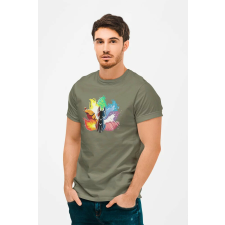 D&B Férfi/Unisex Póló MO00008 Fox Katonai zöld-Méret M férfi póló