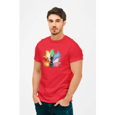 D&B Férfi/Unisex Póló MO00008 Fox Piros-Méret 2XL férfi póló