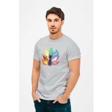  D&B Férfi/Unisex Póló MO00008 Fox Szürke-Méret M