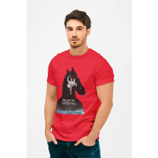 D&B Férfi/Unisex Póló MO00010 BoJackHorseman Piros-Méret L férfi póló