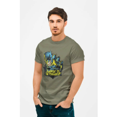  D&B Férfi/Unisex Póló MO00016 Batman Katonai zöld-Méret S