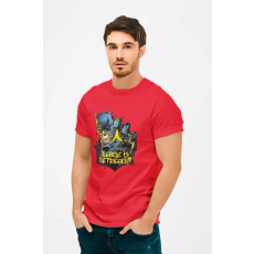  D&B Férfi/Unisex Póló MO00016 Batman Piros-Méret 5XL