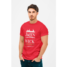 D&B Férfi/Unisex Póló MO00025 JohnWick Piros-Méret 4XL férfi póló