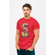  D&B Férfi/Unisex Póló MO00034 Minions Piros-Méret 2XL