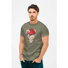  D&B Férfi/Unisex Póló MO00041 Pokemon Katonai zöld-Méret 5XL