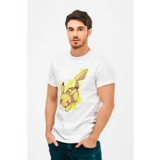  D&B Férfi/Unisex Póló MO00042 Pokemon Fehér-Méret 4XL