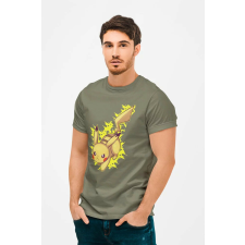 D&B Férfi/Unisex Póló MO00042 Pokemon Katonai zöld-Méret L férfi póló