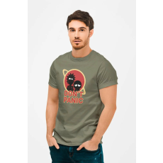  D&B Férfi/Unisex Póló MO00048 RickAndMorty Katonai zöld-Méret L