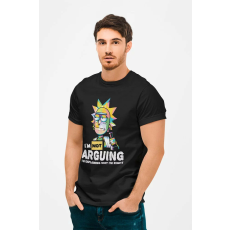  D&B Férfi/Unisex Póló MO00049 RickAndMorty Fekete-Méret S