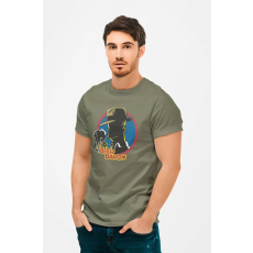  D&B Férfi/Unisex Póló MO00055 TheSimpsons Katonai zöld-Méret XL