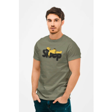  D&amp;B Férfi/Unisex Póló MO00056 TheSimpsons Katonai zöld-Méret S férfi póló