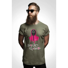  D&B Férfi/Unisex Póló MO00058 Squid Game Piros-Méret S