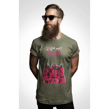 D&B Férfi/Unisex Póló MO00059 Squid Game Piros-Méret L férfi póló