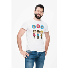 D&amp;B Férfi/Unisex Póló MO00067 Star Trek Fehér-Méret L férfi póló