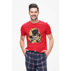  D&B Férfi Unisex Póló PC00004 Batman Piros-Méret XL