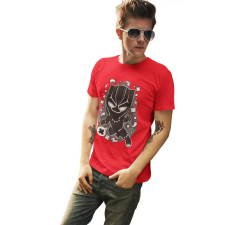 D&B Férfi Unisex Póló PC00005 Fekete Panter Piros-Méret 4XL férfi póló