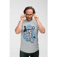 D&B Férfi Unisex Póló PC00008 Clone Tooper Szürke-Méret 2XL férfi póló