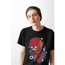 D&B Férfi Unisex Póló PC00011 Flash Fekete-Méret 2XL férfi póló