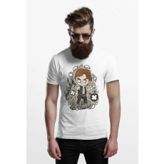  D&B Férfi Unisex Póló PC00012 Han Solo Fehér-Méret 3XL