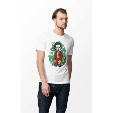  D&amp;B Férfi Unisex Póló PC00014 Joker Fehér-Méret S férfi póló