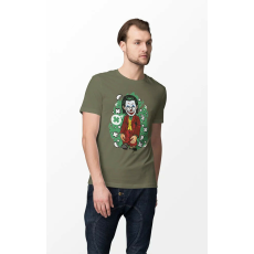  D&B Férfi Unisex Póló PC00014 Joker Katonai zöld-Méret XL