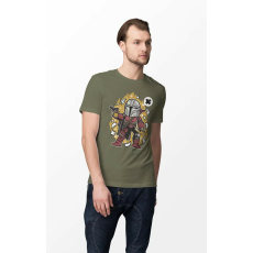  D&B Férfi Unisex Póló PC00017 Mandalorian Katonai zöld-Méret M