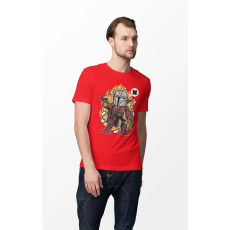  D&B Férfi Unisex Póló PC00017 Mandalorian Piros-Méret XL