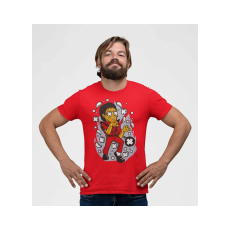  D&B Férfi Unisex Póló PC00020 Michael Jackson Zombie Piros-Méret 4XL