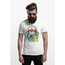 D&B Férfi Unisex Póló PC00023 Pokemon Fehér-Méret 4XL férfi póló