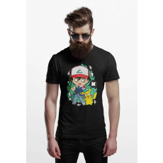  D&B Férfi Unisex Póló PC00023 Pokemon Fekete-Méret 5XL