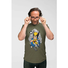 D&B Férfi Unisex Póló PC00024 Wolverine Katonai zöld-Méret 4XL férfi póló