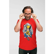 D&B Férfi Unisex Póló PC00024 Wolverine Piros-Méret S férfi póló