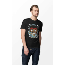 D&B Férfi Unisex Póló PC00026 Jimmy Hendrix Fekete-Méret M férfi póló