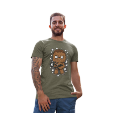 D&B Férfi/Unisex Póló PC00030 Chewbacca Katonai zöld-Méret 5XL férfi póló