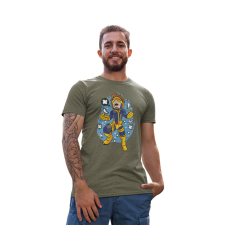 D&B Férfi/Unisex Póló PC00033 Cyclop Katonai zöld-Méret M férfi póló