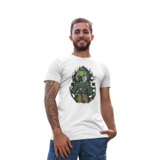 D&B Férfi/Unisex Póló PC00036 Doom Guy Fehér-Méret M férfi póló