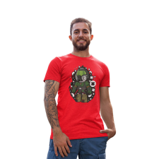 D&B Férfi/Unisex Póló PC00036 Doom Guy Piros-Méret 4XL férfi póló
