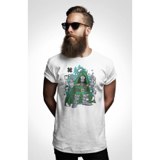  D&B Férfi/Unisex Póló PC00037 Dr Doom Fehér-Méret S