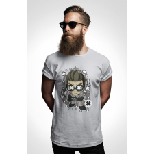 D&B Férfi/Unisex Póló PC00045 Ghost Buster Szürke-Méret 4XL férfi póló