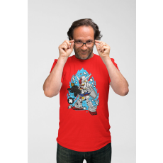  D&B Férfi/Unisex Póló PC00049 Gundam Piros-Méret M