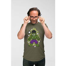 D&B Férfi/Unisex Póló PC00051 Hulk Katonai zöld-Méret 4XL férfi póló